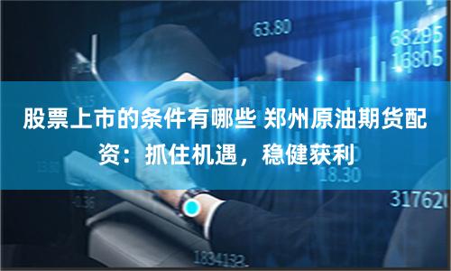 股票上市的条件有哪些 郑州原油期货配资：抓住机遇，稳健获利